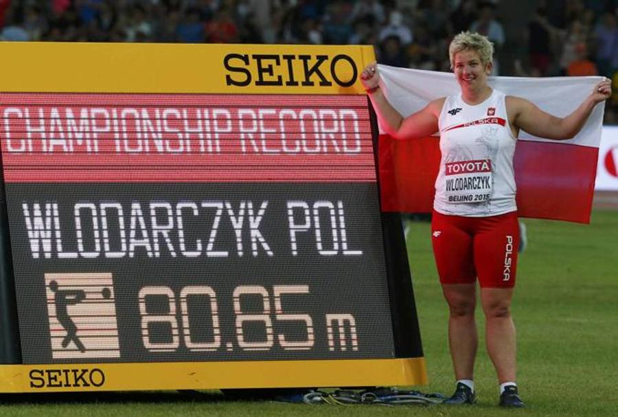 Martello - La polacca Anita Wlodarczyk sigla il nuovo record dei campionati con 80.85, davanti alla cinese Wenxiu (76.33) e alla francese Tavernier (74.02)